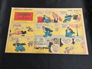 #H01 BUNKY by Billy DeBeck Sunday Half Page Comic Strip 18. August 1940 - Bild 1 von 1