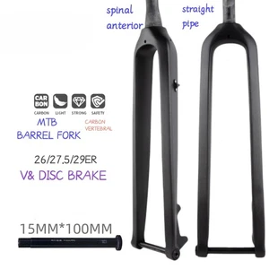 Mountain Cycling Hard Fork Carbon Thru Axle Rigid Fork 26/27.5/29er 15mm*100mm - Picture 1 of 36
