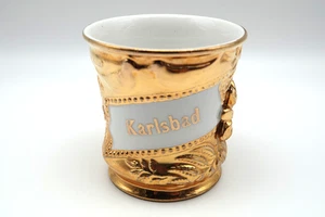 Antike Tasse Karlsbad Reliefdekor, Lithophanie "ENGEL" im Stand - Bild 1 von 6