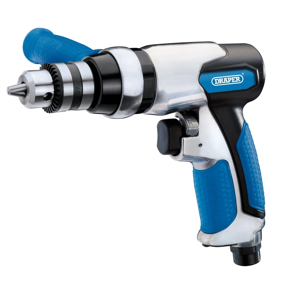 Taladro de aire reversible Draper 10 mm empuñadura de portabrocas con llave y mango auxiliar 83961 Foto 1 de 2