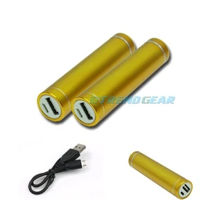 2 2600MAH PORTABLE POWER BANK BATTERY CHARGER MICRO USB YELLOW NEXUS 4 OPTIMUS G - Photo 1 sur 1