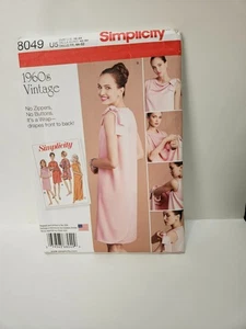 Simplicity 8049 Size 16-24 Three Armhole Back-Wrap Dress Uncut 2016 - Picture 1 of 2