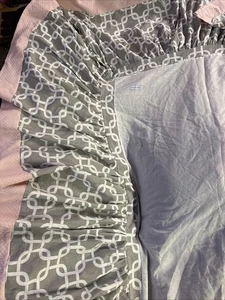 Polka Tot Designs Crib Toddler Bedding Gray Pink Ruffled Quality Trending - Picture 1 of 4