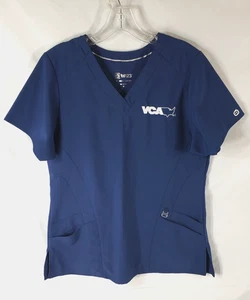 Wonder Wink VCA Animal Hospital Scrub Top Women's Size Medium Fit Blue Pre-owned - Picture 1 of 5