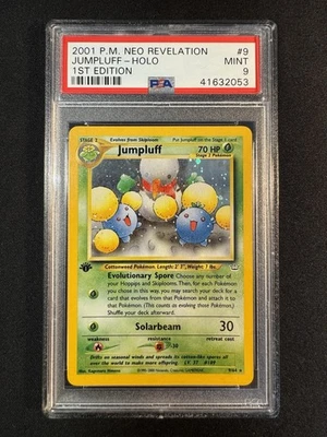 Pokemon Neo Revelation 1st Edition Jumpluff Double Holo Bleed PSA 9 MINT - Image 1 of 4