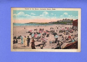 Nantasket Beach, Massachusetts Strandszene mit Strandkörben 20er Jahre - Bild 1 von 2