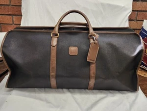 ALFRED DUNHILL Dunhill Weekender in pelle rivestita in tela NUOVO - Foto 1 di 13