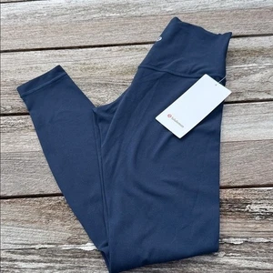 Lululemon Align No Line hoch geschnittene Hose 28" echt marineblau Größe 8 neu mit Etikett - Bild 1 von 4