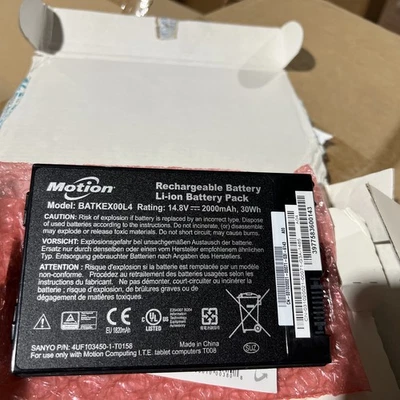 Bateria Motion Computing genuína J3400 J3500 J3600 (BATKEX00L4) (NOVA EM FOLHA) - Imagem 1 de 3