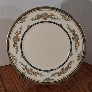 Minton China Made In England Dinner Plate Stanwood Pattern Gold Trim - Picture 1 of 19