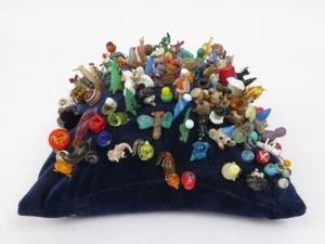 Collection of 100+ Vintage Hand Blown Glass Pins: Animals, Insects, Objects, + - Picture 1 of 7