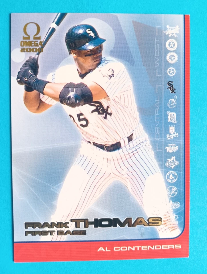 2000 PACIFIC OMEGA FRANK THOMAS #8 AL CONTENDERS INSERT CHICAGO WHITE SOX - Image 1 of 2
