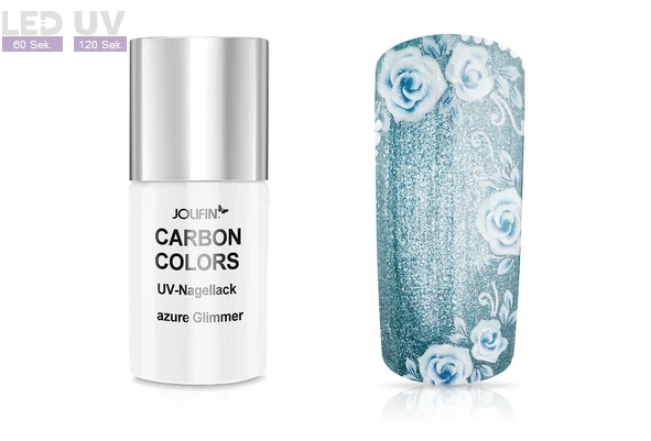 Jolifin Carbon Effect Coat Azure Glimmer 11ml Nagelstudio Nail Art💅 - Bild 1 von 2