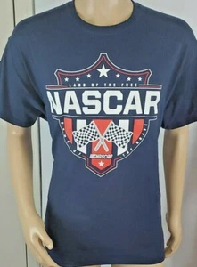Men's XL T-shirt. Land Of The Free. Nascar. Blue - Picture 1 of 8