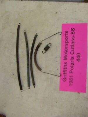 Polaris Cutlass SS 440 340 1981 1982 tubo de escape silenciador montaje resortes tanque fabricante de equipos originales Foto 1 de 4