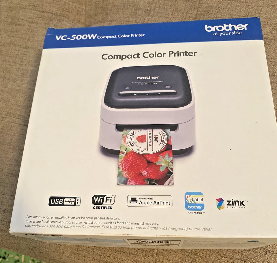 Brother VC-500W Compact Full Color Label Printer - Image 1 of 4