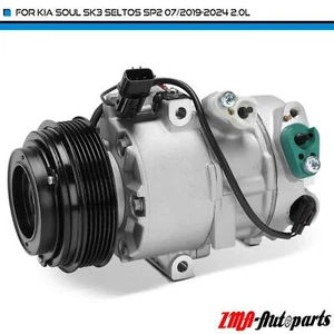 A/C AC Air Compressor W/ 6-Pulley for Kia Soul SK3 Seltos SP2 07/2019-2024 2.0L - Picture 1 of 8