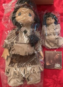 1990 Precious Moments 16in Morning Star Indian Doll And Papoose IOB - Picture 1 of 15