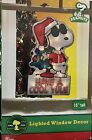 Peanuts Snoopy, affichage fenêtre éclairée de Noël « Joe Cool » 15 pouces 2011 décoration