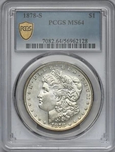 1878-S Morgan Silber Dollar - PCGS MS64 Stempelglanz Gem Luster - Bild 1 von 3