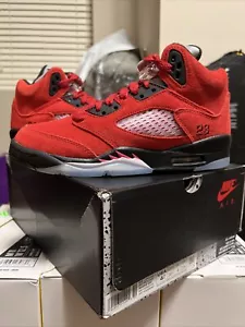 Nike Air Jordan 5 Retro Raging Bull Red 2021 GS Size 4.5Y - Picture 1 of 5