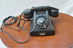 Telefono In Bachelite Nera Fatme Roma Vintage - Foto 1 di 9