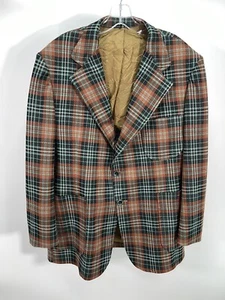 VTG 70s POLYESTER LEISURE SUIT JACKET BLAZER MOD BUSINESS NERD GOLF DISCO GRUNGE - Picture 1 of 14