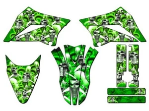2010-2023 KLX 110 JESTER Green Senge Graphics Kit Compatible with Kawasaki - Picture 1 of 10