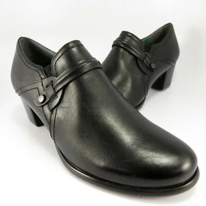 NEW - Ros Hommerson ADRIAN Loafers Womens Size 6M Black Leather Slip-On Shooties - Picture 1 of 12