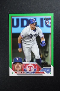 2023 Topps X MLB Players Clubhouse Exclusive #26 Josh Jung RC Green Card #/99 - Picture 1 of 3