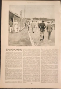 Newport Polo Grounds Portsmouth RI Knocking the Ball About Harper's Weekly 1894 - Picture 1 of 1