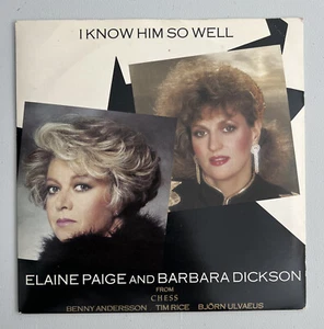 ELAINE PAIGE & BARBARA DICKSON I Know Him So Well 7" UK PS Solid Centre EX/EX - Picture 1 of 6