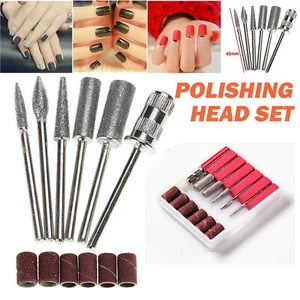 6er Set Nagel Fräser Bits +6Schleifbänder Manikür&Pedikürefräser Bohrer Aufsätze - Bild 1 von 12