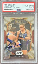 Nina Nunes autographed 2021 Panini Select card #49 UFC PSA Encapsulated