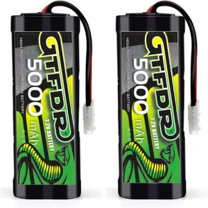 GTFDR 2 PIEZAS 7.2 V NiMH Batería 5000mAh Batería RC para Coches RC Avión - Imagen 1 de 7