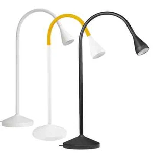 Flexible LED Schreibtischlampe Nachttisch Lampe Arbeitszimmer Leselampe mit Birne UK - Bild 1 von 10