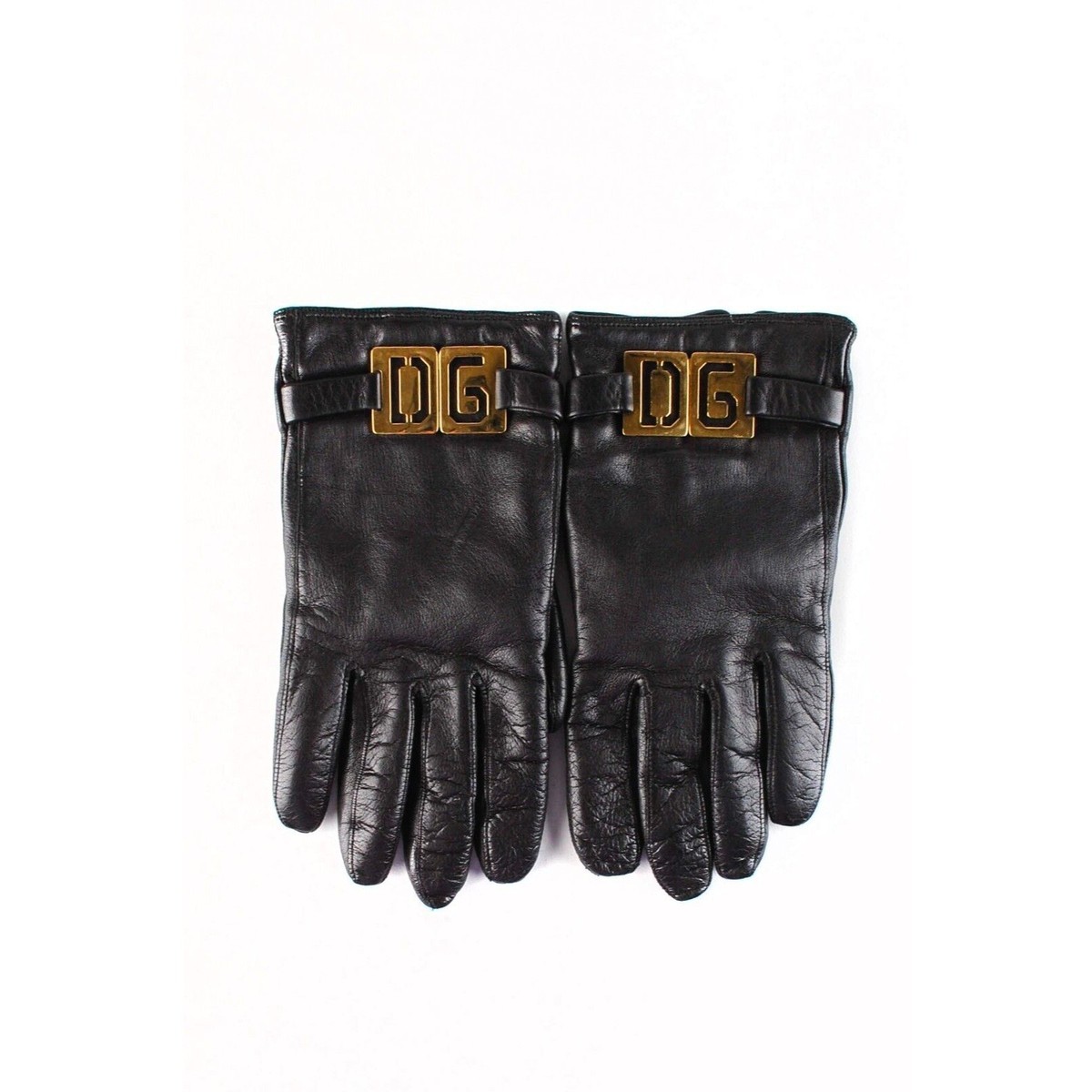 D&G DOLCE&GABBANA リアルファー 羊革 手袋 gloves スマホ対応】鹿の子KNIT×シープレザースマートグローブ