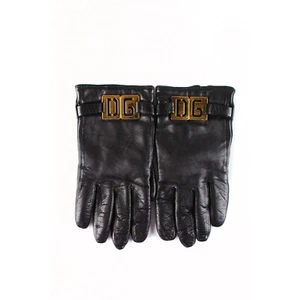Original Dolce&Gabbana Woman Black Small Gloves H2483 - Picture 1 of 4