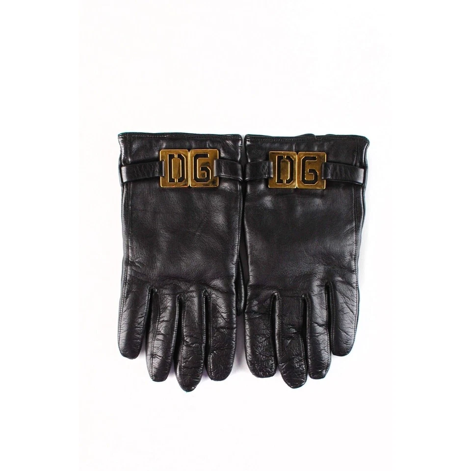 Guantes pequeños negros originales Dolce&Gabbana para mujer H2483 Foto 1 de 4