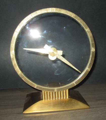 Vtg Jefferson Golden Hour Electric Clock, working!    MCM mystery atomic style Cover