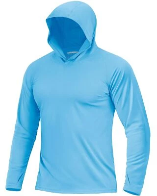 Para hombres UPF 50+ Protección Solar Sudadera con Capucha Camisas Manga Larga Pesca Exterior Foto 1 de 4