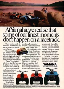 Anuncio impreso Yamaha 4 ruedas vintage años 80 Yfm200 - Imagen 1 de 1