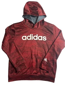 Adidas Youth Unisex Athletic Sweatshirt Hoodie Red Size Youth Medium 10/12 - Picture 1 of 5