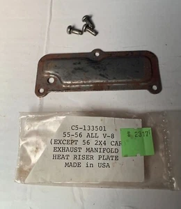 1955 1956 Corvette Chevy V8 Exhaust Manifold Heat Riser Plate - Picture 1 of 4