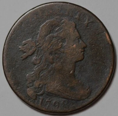 1798 Draped Bust Large Cent - 2nd Hair Style - US 1c Copper Coin - Image 1 of 4