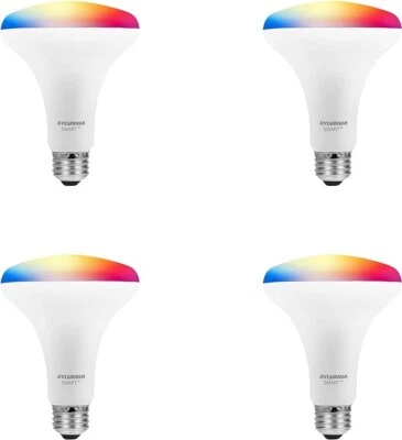 Sylvania RGBW Adjustable Bluetooth E26 Medium Base Smart LED Light Bulb - 4 Pack - Image 1 of 4