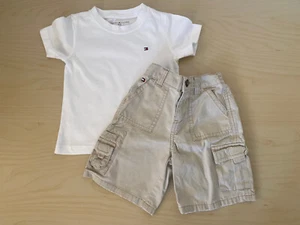 Boys Tommy Hilfiger Shorts & T Shirt - Summer 2 Piece Outfit - 6- 12-18 Months - Picture 1 of 6