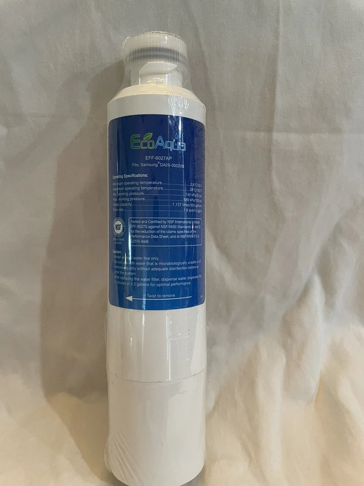 Eco Aqua Refrigerator Water Filter EFF-6027AP Fits Samsung DA29-00020B & Other  - Image 1 of 1