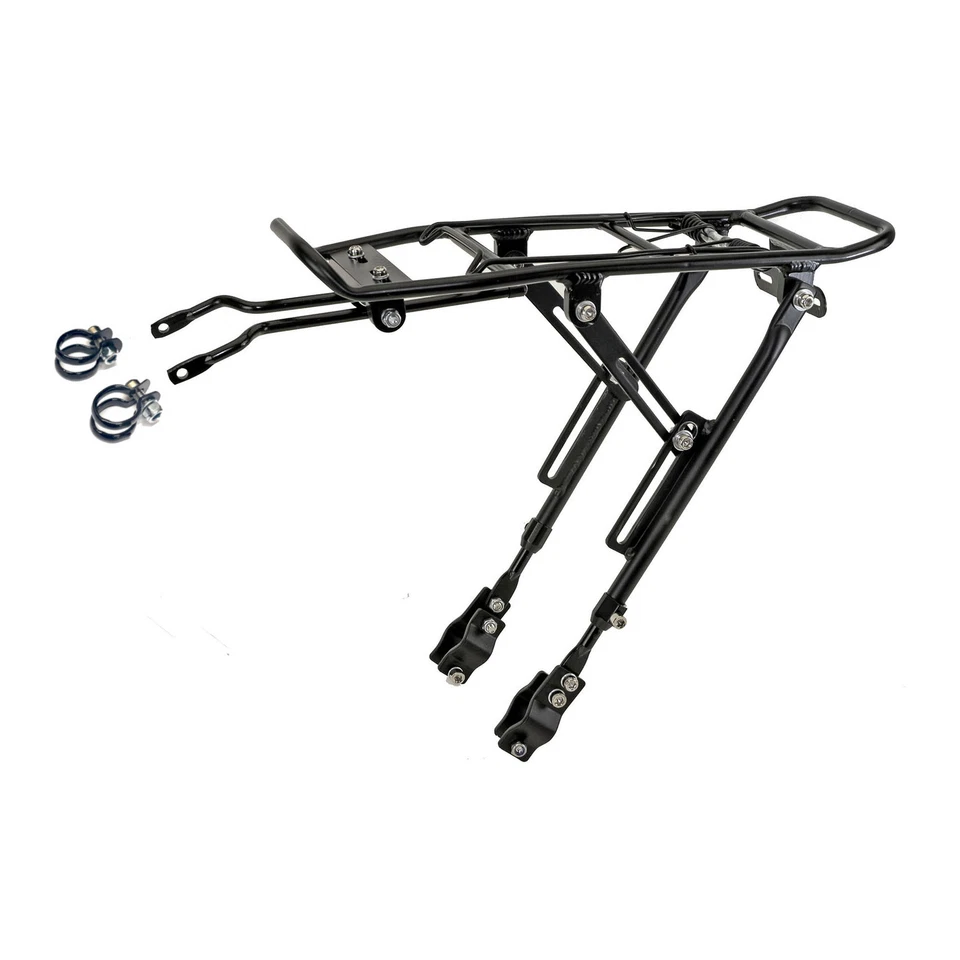 Gepäckträger 24 bis 28 Zoll Aluminium mit Universalbefestigungs-Set schwarz