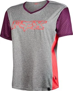 Fox Racing Womens Indicator s/s Jersey Heather Graphite - Picture 1 of 2